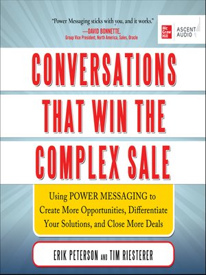 cover image of Conversations That Win the Complex Sale